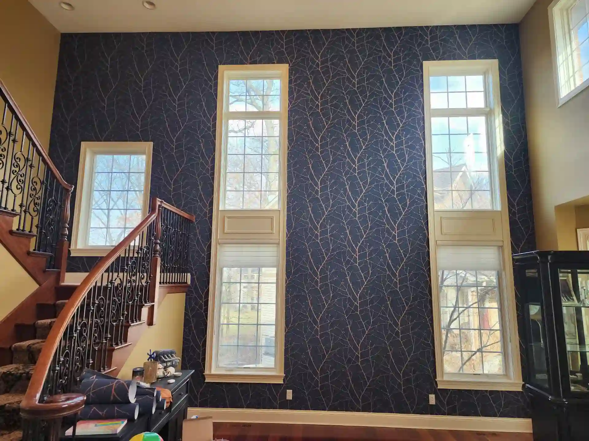Historic home wallpaper prep in Hunters Creek, Orlando