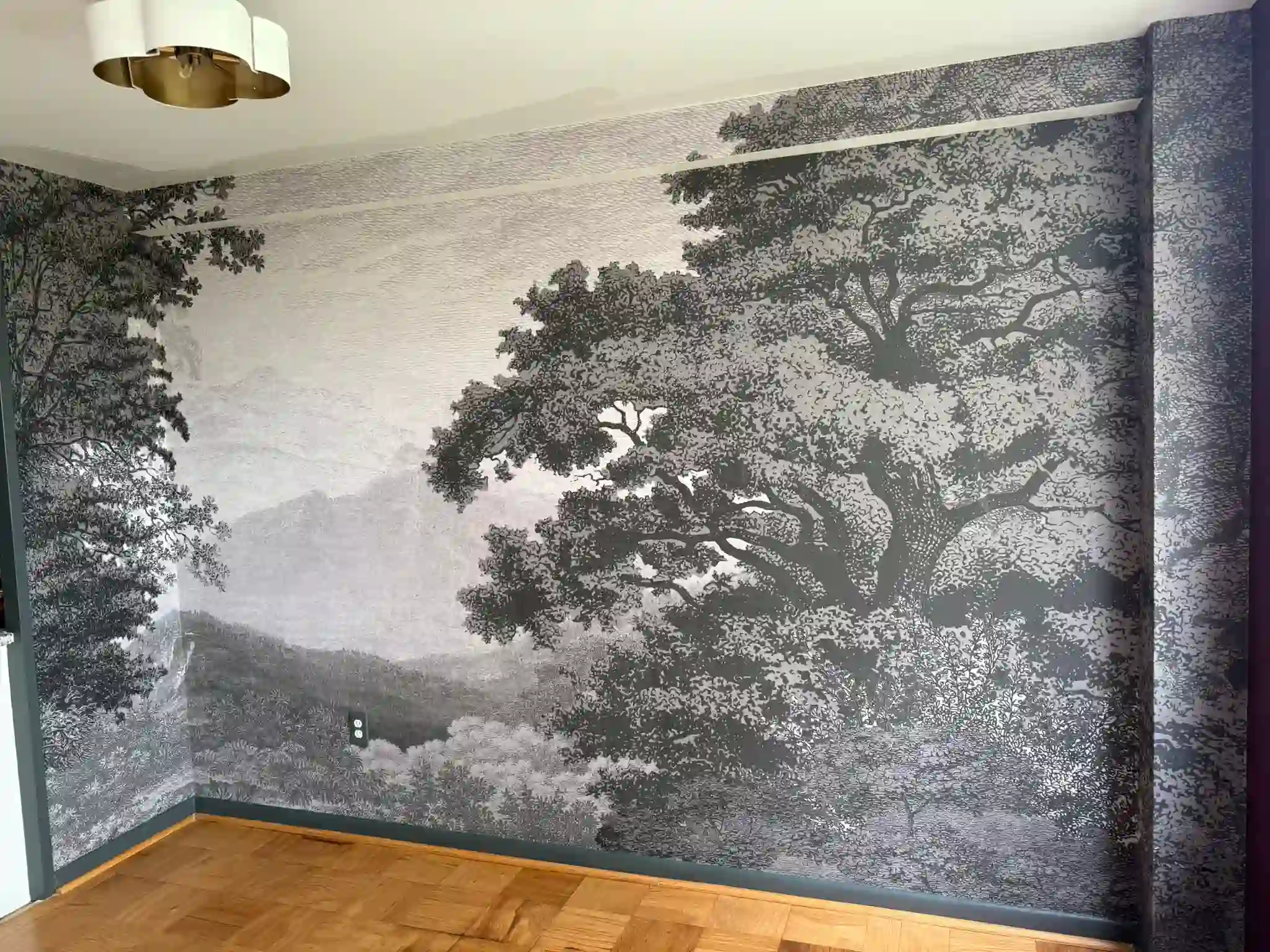 Working with premium wallpaper materials in SoDo, Orlando