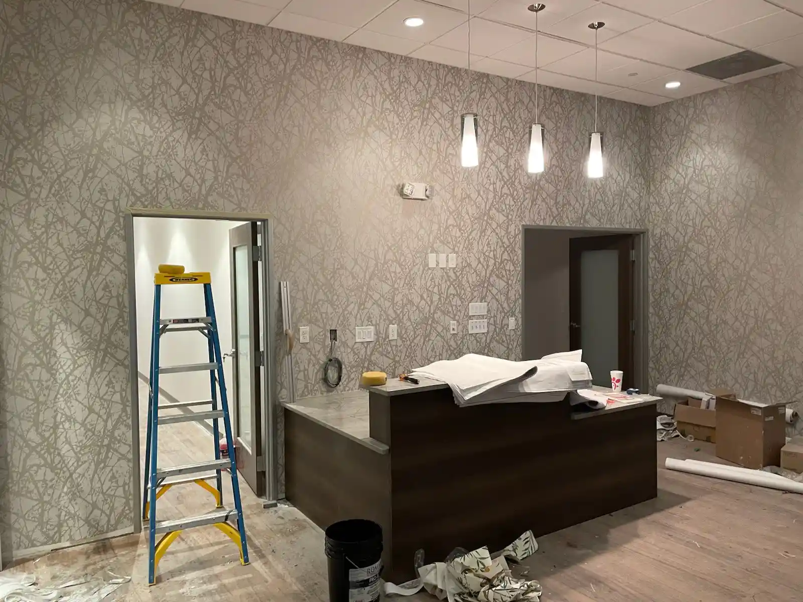 Commercial vinyl wallcovering installers in Downtown Orlando